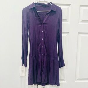 Theory purple shirt dress